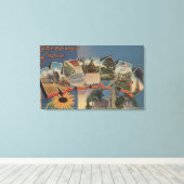 Kansas (Staat Hauptstadt/Blume) Leinwanddruck (Insitu (Holzboden))