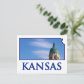Kansas Staat Hauptstadt Postkarte (Stehend Vorderseite)