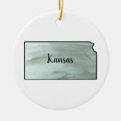 Kansas Staat Illustration Keramik Ornament (Vorne)