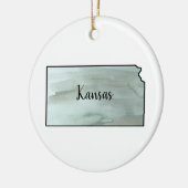 Kansas Staat Illustration Keramik Ornament (Links)