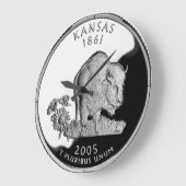 Kansas Staat Imitate Quarter Clock Große Wanduhr (Winkel)