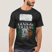Kansas Staat Irish St Patricks Day Geschenk T-Shirt (Vorderseite)