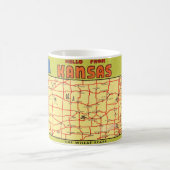Kansas Staat Map Tasse (Mittel)