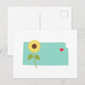 Kansas Staat Postkarte (Vorne/Hinten)