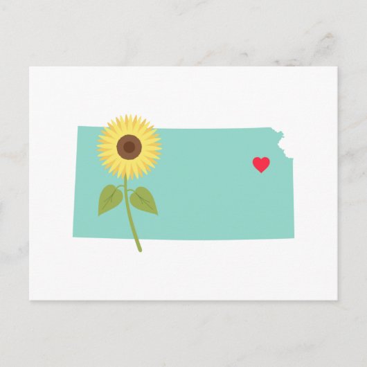 Kansas Staat Postkarte (Vorderseite)