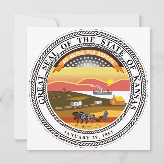 Kansas Staat Siegel Einladung (Vorderseite)