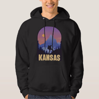 Kansas Staat USA Wanderung Souvenir Hoodie