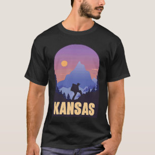 Kansas Staat USA Wanderung Souvenir T-Shirt