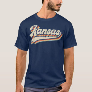 Kansas Staat Vintag Retro Geschenk Männer Frauen V T-Shirt