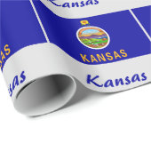 Kansas-Staats-Flagge Geschenkpapier (Rolleneckpunkt)