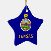 Kansas-Staats-Flagge Keramikornament (Rechts)