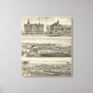 Kansas-Staats-normale Schule Leinwanddruck