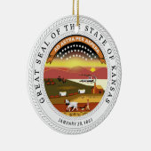Kansas-Staats-Siegel Keramikornament (Rechts)