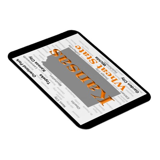 Kansas Staatsstolz Map Magnet (Rechte Seite)