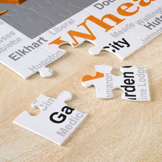 Kansas Staatsstolz Map Puzzle (Seite)