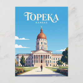 Kansas State Capitol USA -> Kapitol des Bundesstaa Postkarte