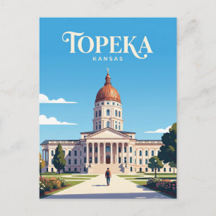 Kansas State Capitol USA -> Kapitol des Bundesstaa Postkarte