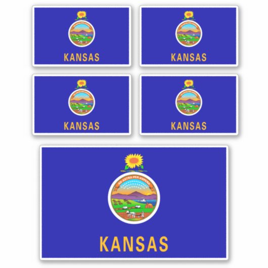 Kansas State Flag Aufkleber (Vorderseite)