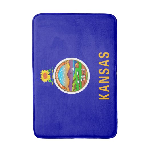 Kansas State Flag Badematte (Vorderseite Vertikal)