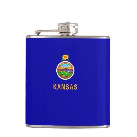 Kansas State Flag Flachmann (Vorderseite)