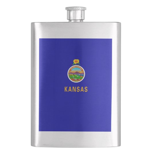 Kansas State Flag Flachmann (Vorderseite)