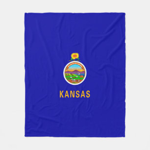 Kansas State Flag Fleecedecke