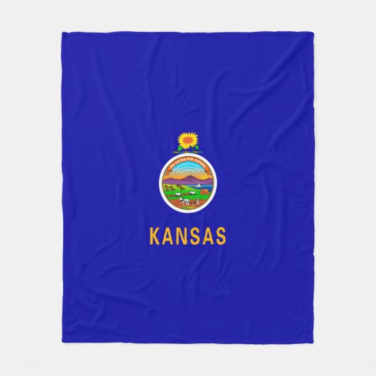 Kansas State Flag Fleecedecke (Vorderseite)