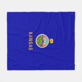 Kansas State Flag Fleecedecke (Vorderseite (Horizontal))