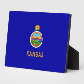 Kansas State Flag Fotoplatte (Seite)