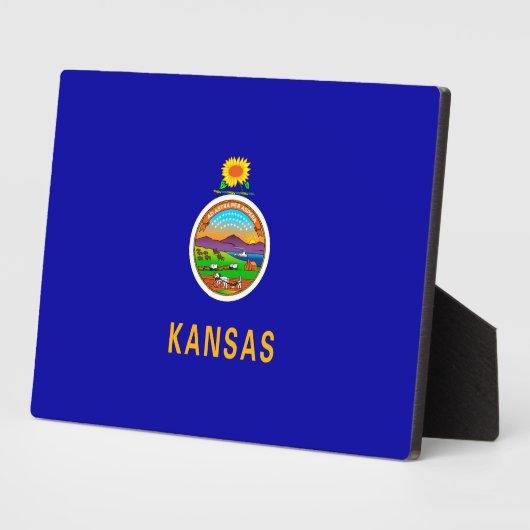 Kansas State Flag Fotoplatte (Seite)