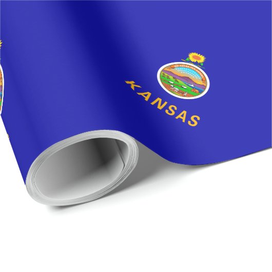 Kansas State Flag Geschenkpapier (Rolleneckpunkt)