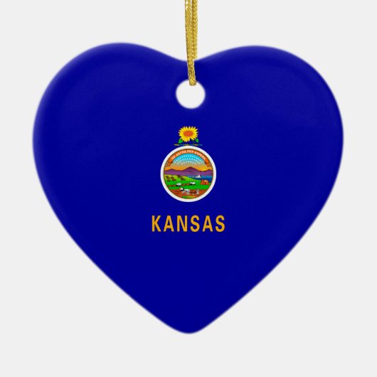 Kansas State Flag Keramik Ornament (Vorne)