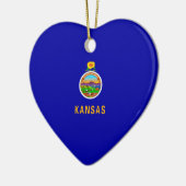 Kansas State Flag Keramik Ornament (Links)