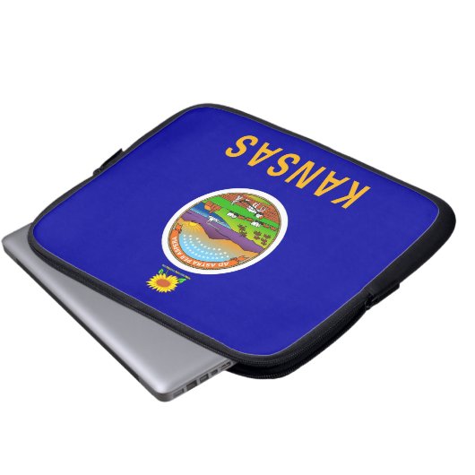 Kansas State Flag Laptop Sleeve (Vorne Knopf)