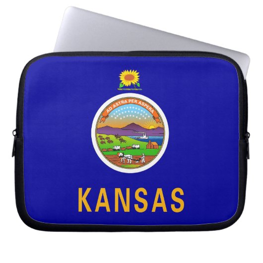 Kansas State Flag Laptop Sleeve (Vorderseite)
