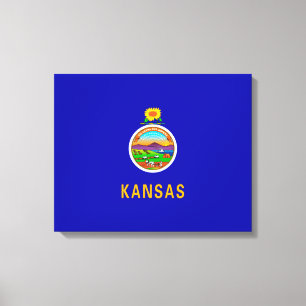 Kansas State Flag Leinwanddruck