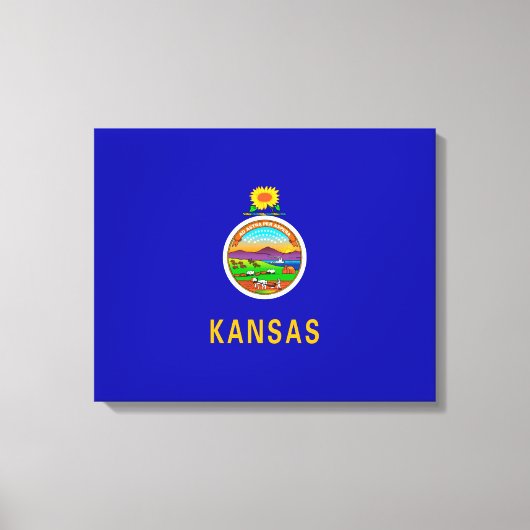 Kansas State Flag Leinwanddruck (Vorderseite)