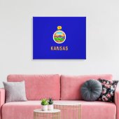 Kansas State Flag Leinwanddruck (Insitu (Wohnzimmer))