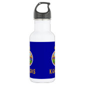 Kansas State Flag Liberty Flasche Trinkflasche (Vorderseite)