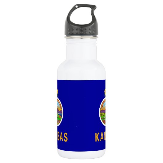 Kansas State Flag Liberty Flasche Trinkflasche (Vorderseite)