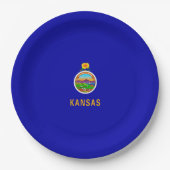 Kansas State Flag Pappteller (Vorderseite)