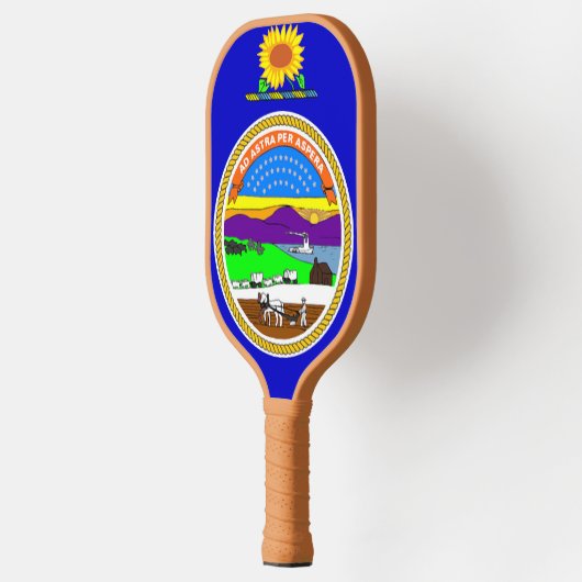 Kansas State Flag Pickleball Paddle (Links)