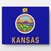 Kansas State Flag Plaque Fotoplatte (Vorderseite)