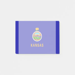 Kansas State Flag Post-it Klebezettel