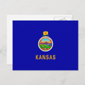 Kansas State Flag Postkarte (Vorne/Hinten)