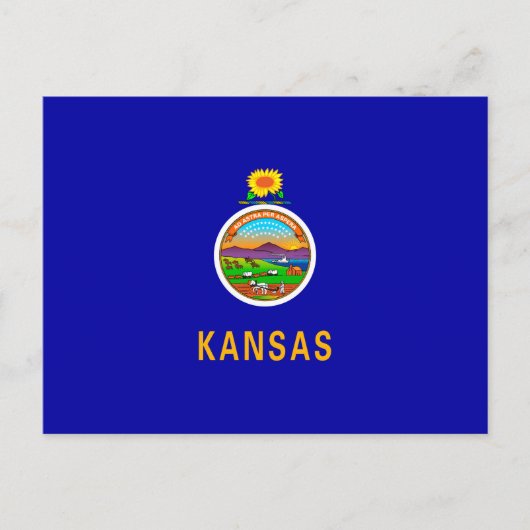Kansas State Flag Postkarte (Vorderseite)