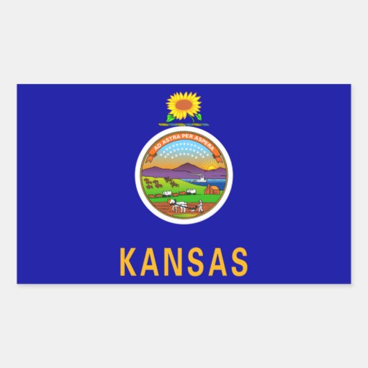Kansas State Flag Sticker (Vorderseite)