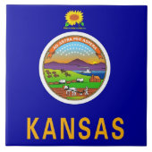 Kansas State Flag Tile Fliese (Vorderseite)