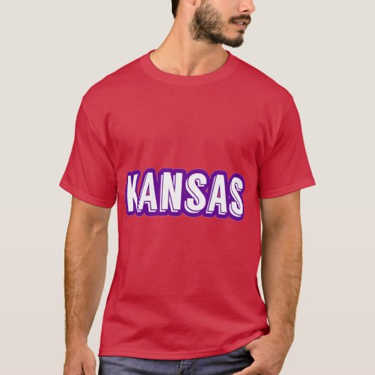 Kansas Sticker Oversized T-Shirt (Vorderseite)