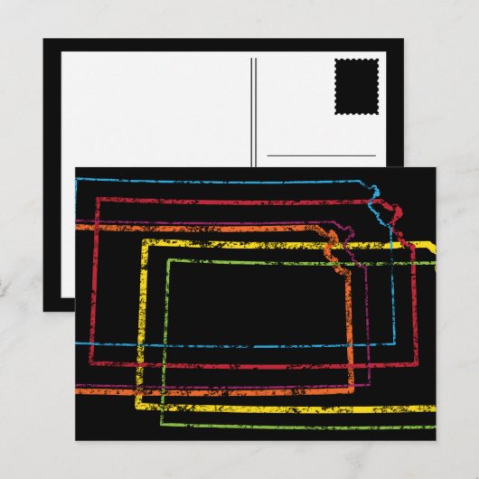 Kansas-Stolz Postkarte (Vorne/Hinten)